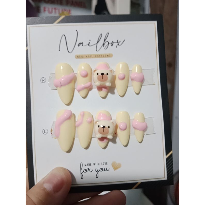 nails box thiết kế gấu dễ thương