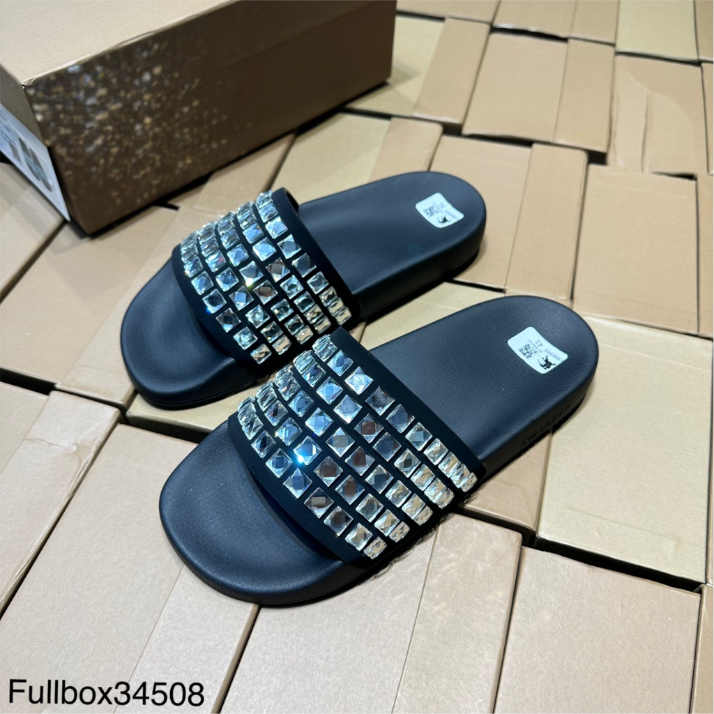 Dép DG Nam Đính Hạt Cao Cấp - Dép DG Đính Đá Quảng Châu Full Box Hot 2023