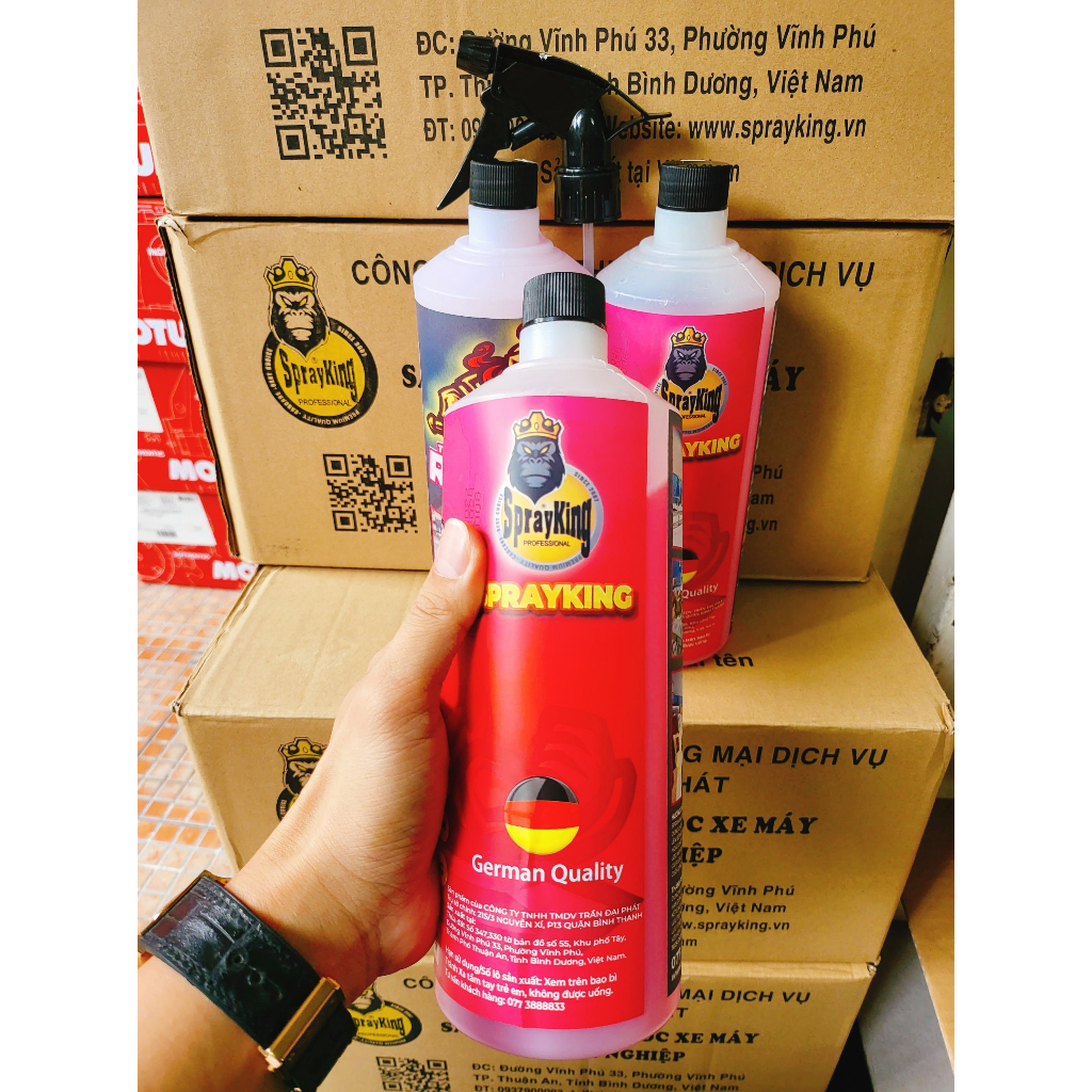 SprayKing REPAIR 1000ml - chai xịt tẩy rửa hợp kim nhôm, tẩy lốc máy, đầu bò, dàn chân xe máy, xịt vệ sinh sên