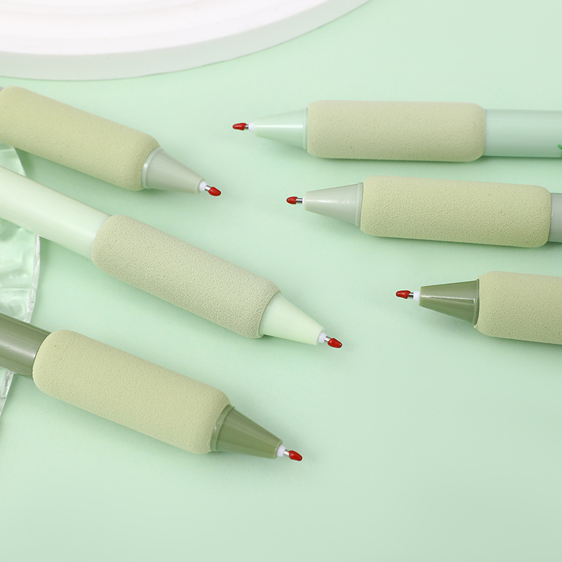 Bút bi gel MATCHA mực đen ngòi ST 0.5mm -  bút bi gel đen cute có ruột bút thay thế