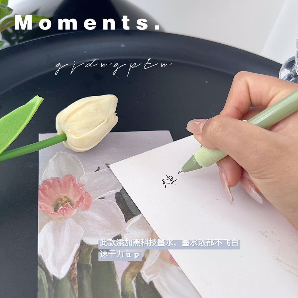 Bút bi gel MATCHA mực đen ngòi ST 0.5mm -  bút bi gel đen cute có ruột bút thay thế