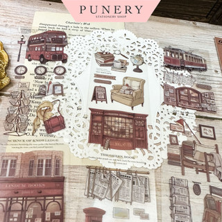Punery - pu020 - hình dán trang trí sticker du lịch vintage