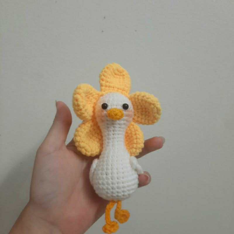 Móc khóa vịt hoa