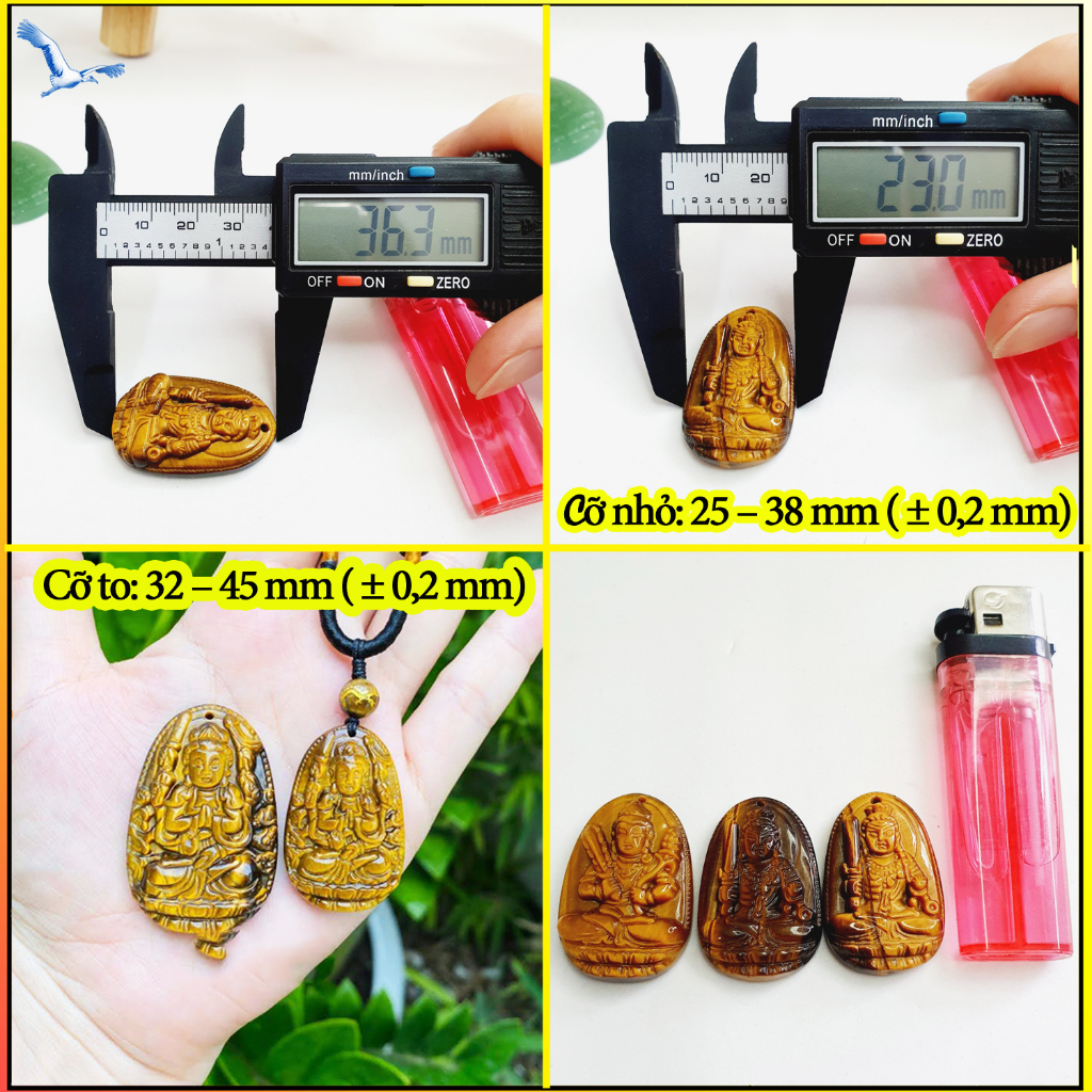 Mặt dây chuyền Phật bản mệnh Như Lai Đại Nhật cho Nam Nữ tuổi Mùi Thân đá phong thủy Tặng kèm