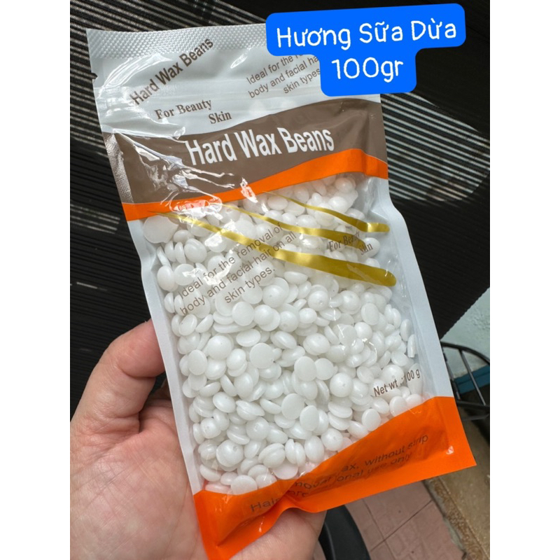 (MÀU TRẮNG)SÁP WAX LÔNG NÓNG HẠT ĐẬU 100gr
