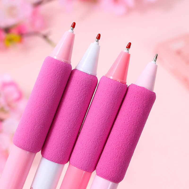 Bút bi gel Peach mực đen ngòi ST 0.5mm - bút gel đen cute có ruột bút thay thế