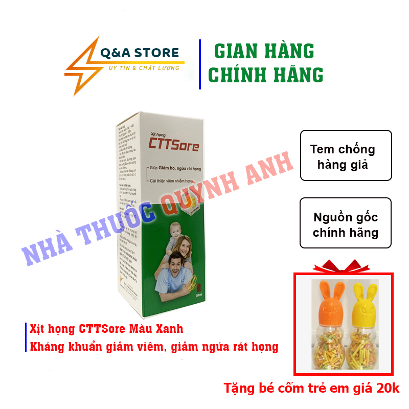 Xịt họng CTTSore Màu Xanh