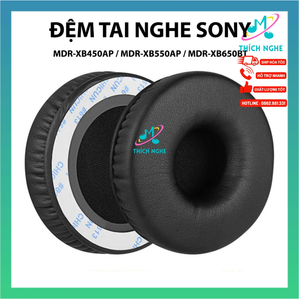 Đệm tai nghe Sony MDR XB650 XB450AP XB550AP XB650BT XB400 - Pad tai ng