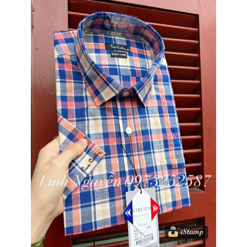 Sơ mi cộc tay nam Pier.re Car.din 10 mầu slimfit
