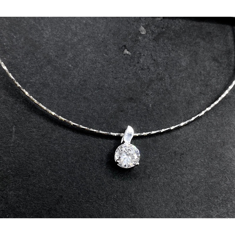 Mặt đá 1 viên đá cz 6-10ly bạc thật NGỌC MẬU