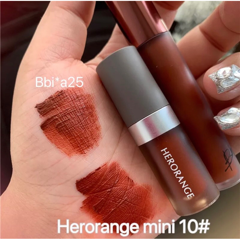 Son kem tint bóng HerOrange Mini Crystal Mist Lip Gloss nội địa Trung