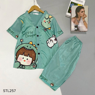 Đồ Ngủ Pijama Lụa Mango Tay Phồng  Siêu Xinh,Lửng Mềm Mịn, Độc Lạ Khó Tìm, Sanh Chảnh Hàn Quốc