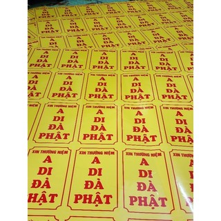 COMBO 5 TẤM DECAL A DI ĐÀ PHẬT ( Đứng )