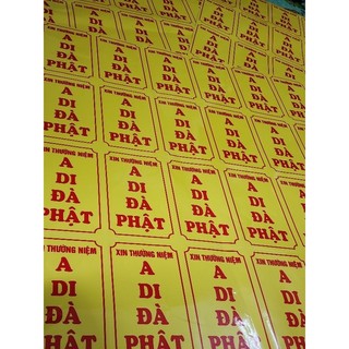COMBO 5 TẤM DECAL A DI ĐÀ PHẬT ( Đứng )