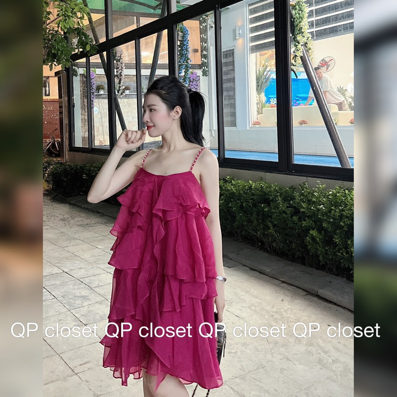 Váy 2 dây bèo tầng QP