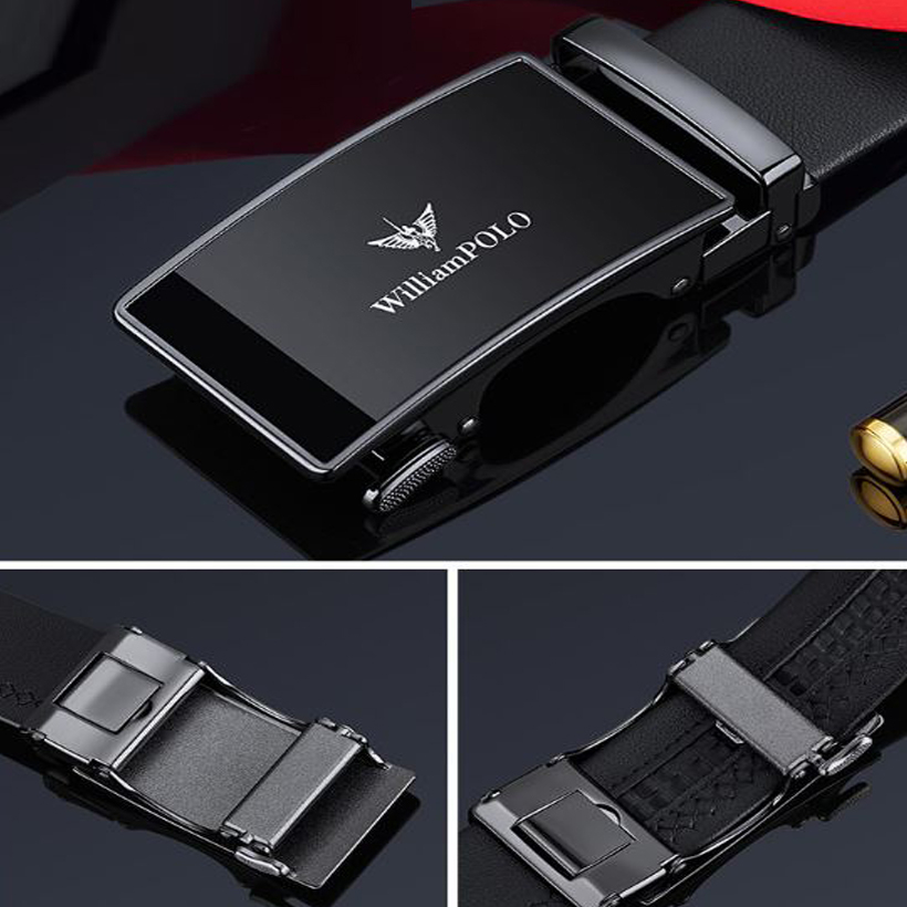 Thắt lưng nam cao cấp hàng hiệu WilliamPOLO chất liệu da Bò nguyên tấm - POLO 2722P