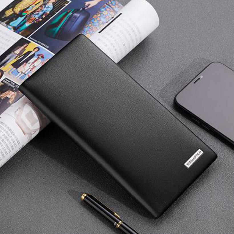 Ví dài nam cầm tay Full hộp hàng hiệu WilliamPOLO chất liệu da Bò nguyên tấm - POLO 201538-001