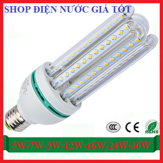 BÓNG ĐÈN LED 5W, 9W, 12W, 16W, 24W, 36W CHỮ U- NGUỒN 220V SIÊU SÁNG TIẾT KIỆM ĐIỆN giá cực rẻ