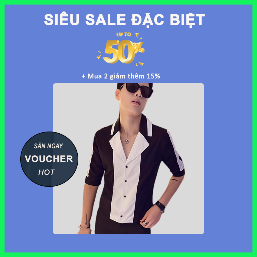 Sơ mi , áo sơ mi kẻ sọc tay lửng thời trang phong cách trẻ trung năng động mã QC10