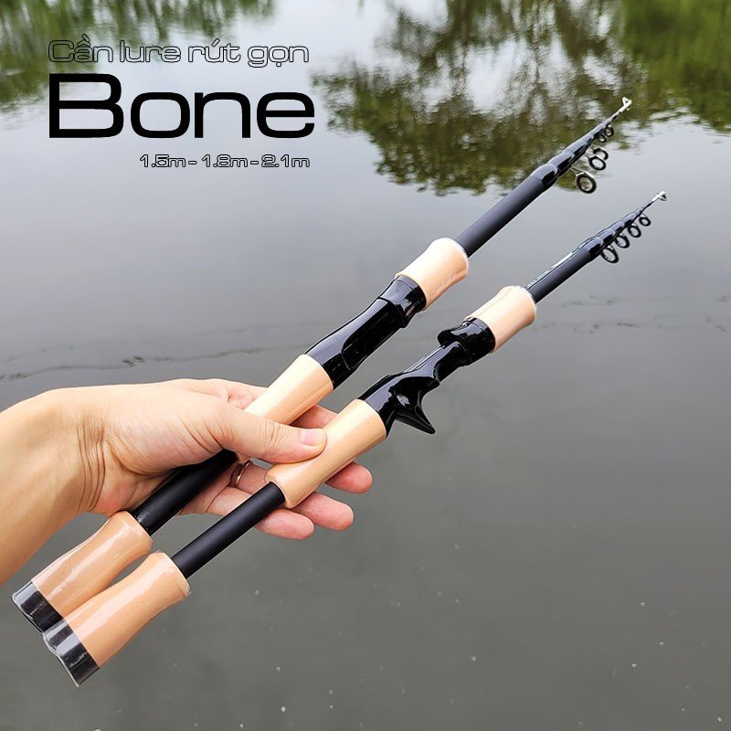 Cần câu lure rút gọn 50cm Bone nhỏ gọn tiện mang bên mình CM44