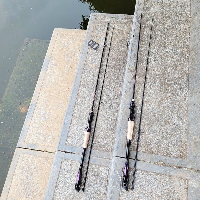 Cần câu lure cao câp Magicsou Purple carbon xoắn chuôi đúc CM45