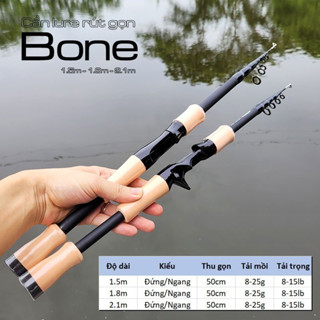 Cần câu lure rút gọn 50cm Bone nhỏ gọn tiện mang bên mình CM44