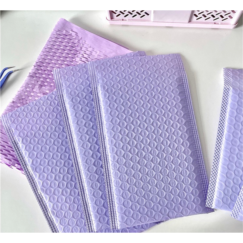 TÚI NIÊM PHONG CHỐNG SỐC, TÚI GÓI HÀNG TÍM PASTEL