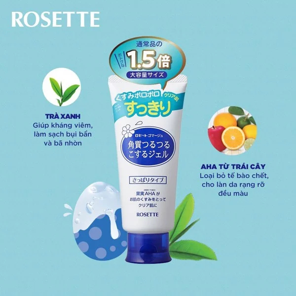 Gel tẩy tế bào da chết Rosette Peeling Gel loại bỏ sợi bã nhờn cho da căng mịn Nhật Bản 120g