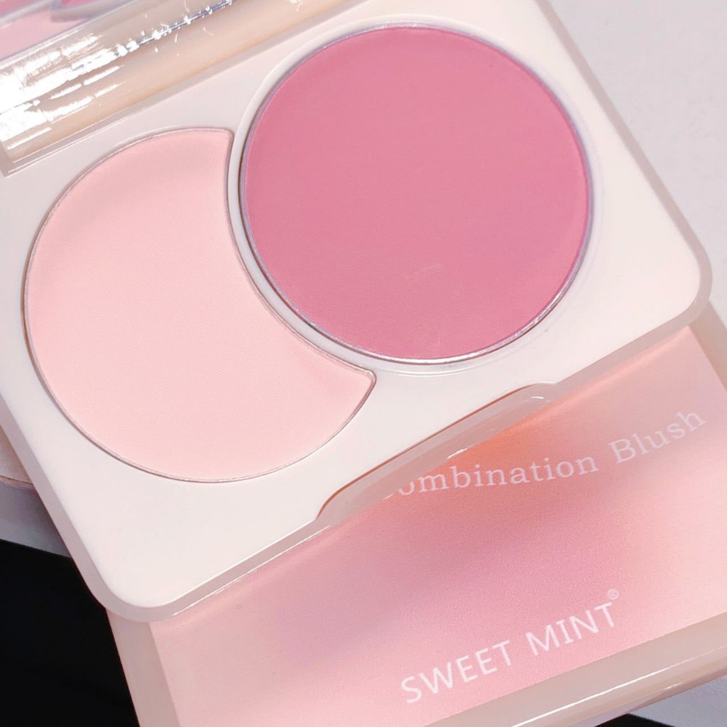Bảng Phấn Má Hồng Sweet Mint 2 Màu Phấn Mịn Nhẹ Nhàng Trang Điểm Tự Nhiên Chính Hãng nội địa Trung