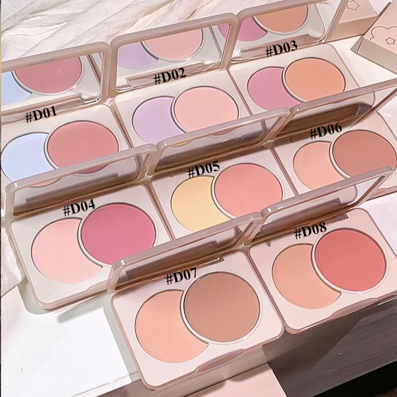 Bảng Phấn Má Hồng Sweet Mint 2 Màu Phấn Mịn Nhẹ Nhàng Trang Điểm Tự Nhiên Chính Hãng nội địa Trung