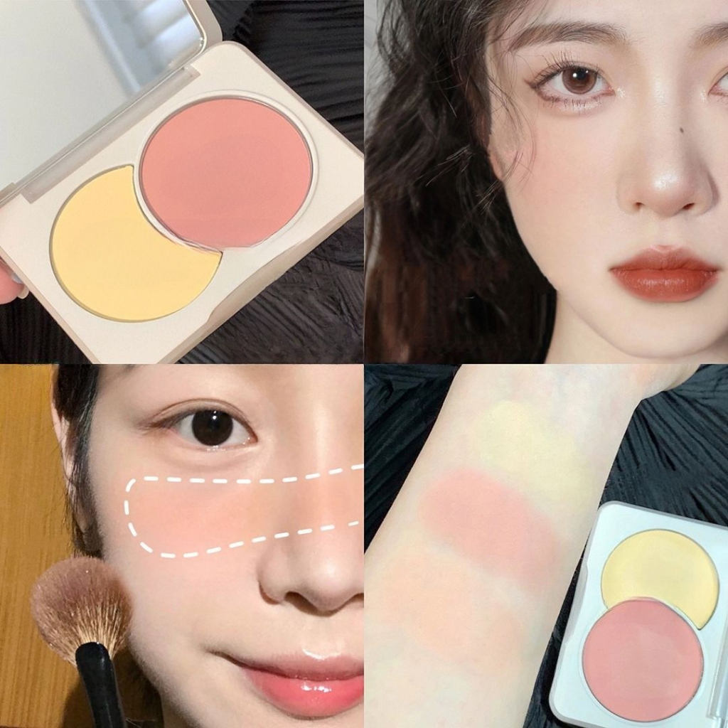 Bảng Phấn Má Hồng Sweet Mint 2 Màu Phấn Mịn Nhẹ Nhàng Trang Điểm Tự Nhiên Chính Hãng nội địa Trung