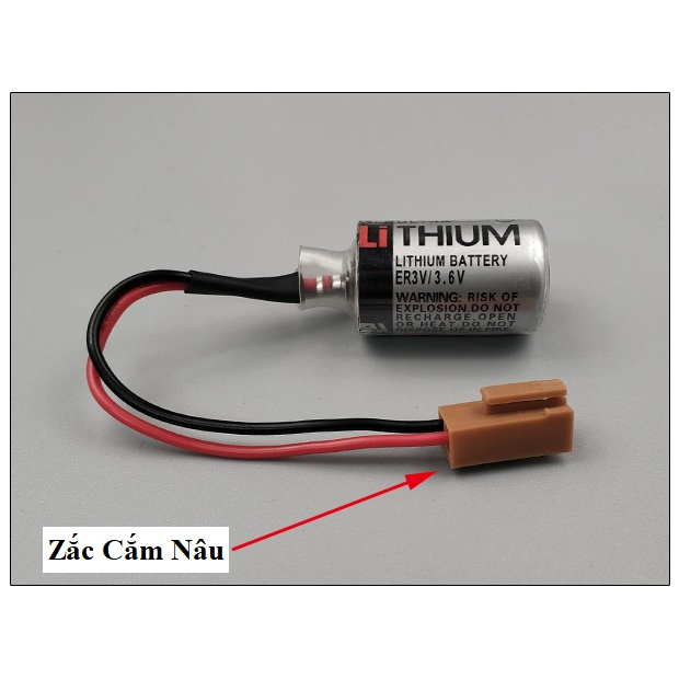 Pin ER3V/3.6V TOSHIBA Lithium Nuôi Nguồn PLC Hàng Nhập Khẩu Made in Japan