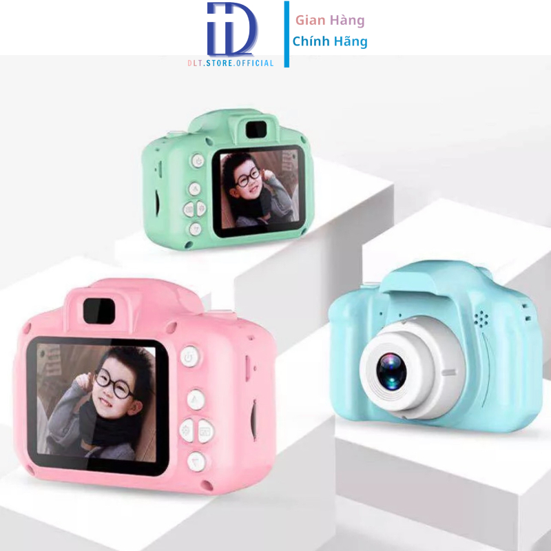 Máy ảnh Mini  cho Bé DL TECH, Đồ chơi phát triển trí tưởng tượng cho trẻ em, Hỗ trợ chụp ảnh, quay video, trò chơi