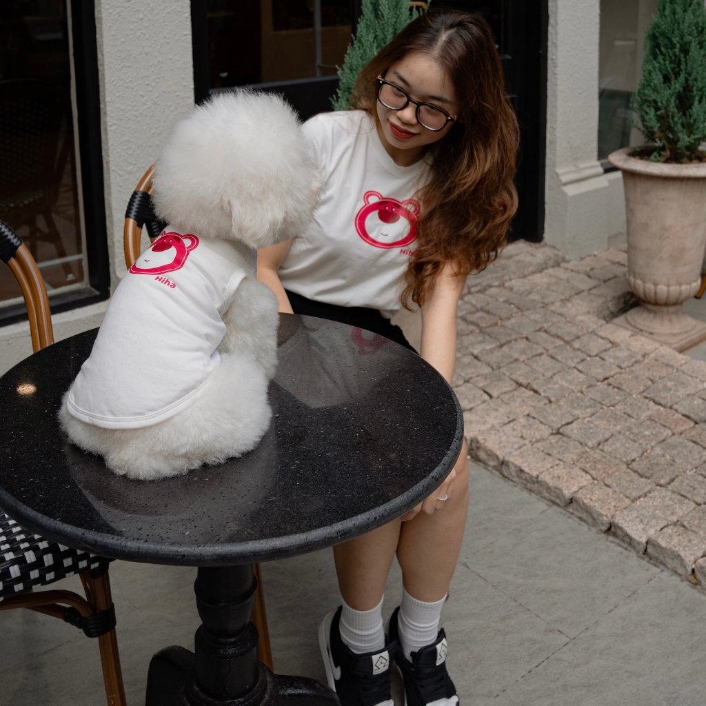 Cặp Áo Thun Nữ Và Thú Cưng Áo Thun Cotton Chó Mèo Ba Lỗ Mát Mùa Hè Mùa Xuân Quần Áo Thú Cưng Hiha Pets