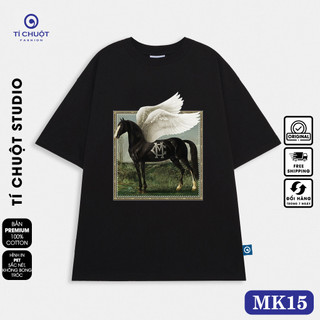Áo thun Mikenco Pegasus nam nữ in hình 5D, áo phông unisex mikenco ngựa có cánh tay lỡ - Tí Chuột Studio