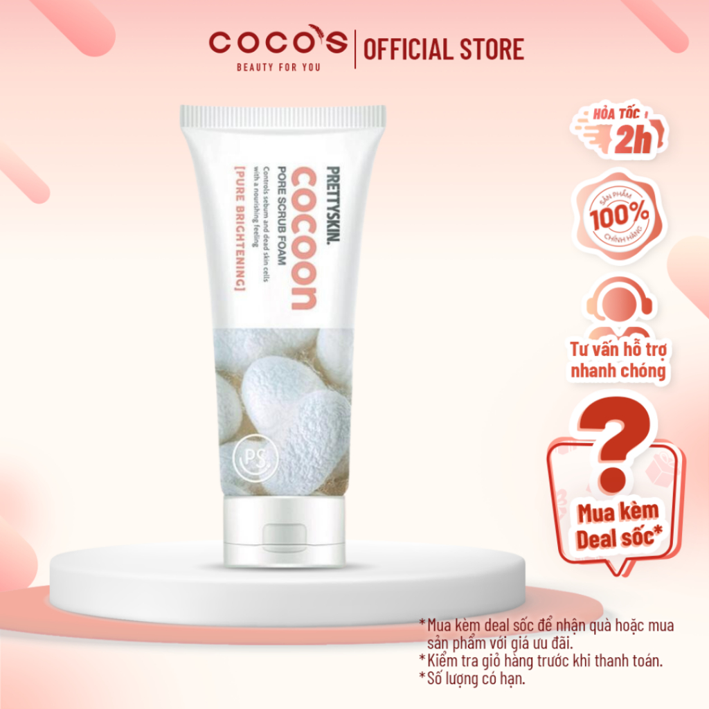 Sữa Rửa Mặt Tẩy Da Chết Pretty Skin Cocoon Kén Tằm 150ml