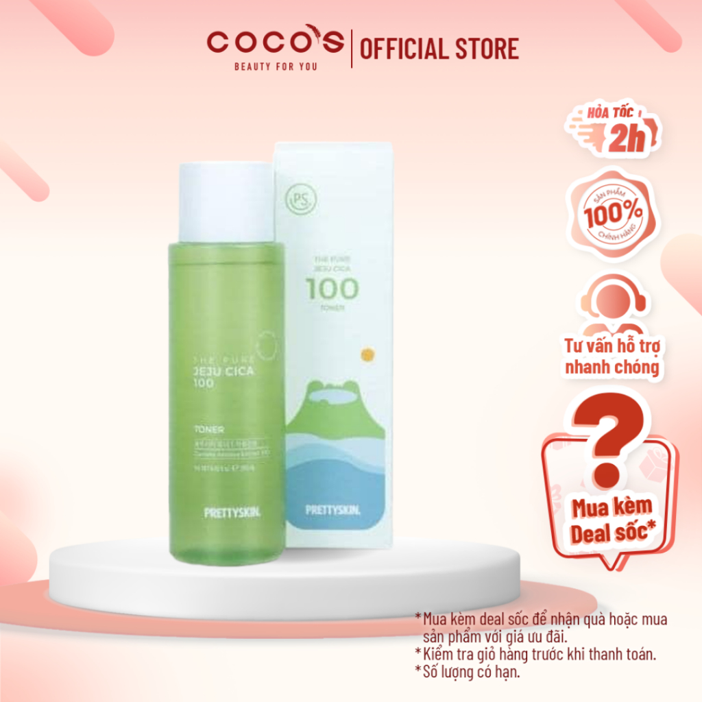 Nước Hoa Hồng Giúp Cân Bằng, Dưỡng Trắng Da Chiết Xuất Rau Má Jeju Pretty Skin Toner 250ml