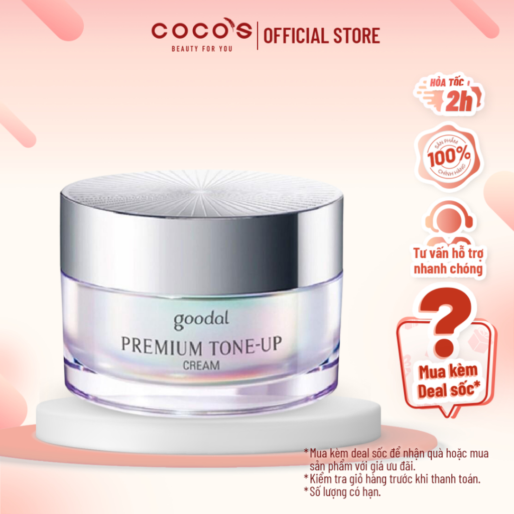 Kem Dưỡng trắng Ốc Sên Goodal Premium Snail Tone Up Cream 30ml