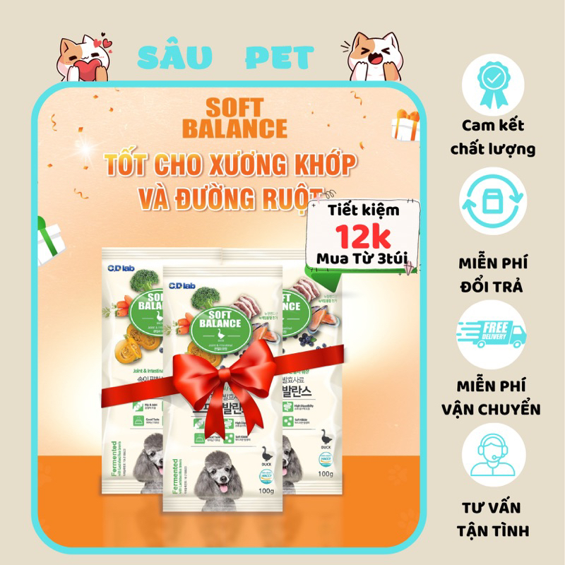 Thức ăn cho chó hạt mềm ANF Softbalance túi 100g