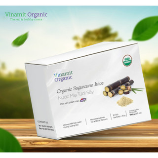 Nước mía hữu cơ sấy đông khô Vinamit hộp 100g
