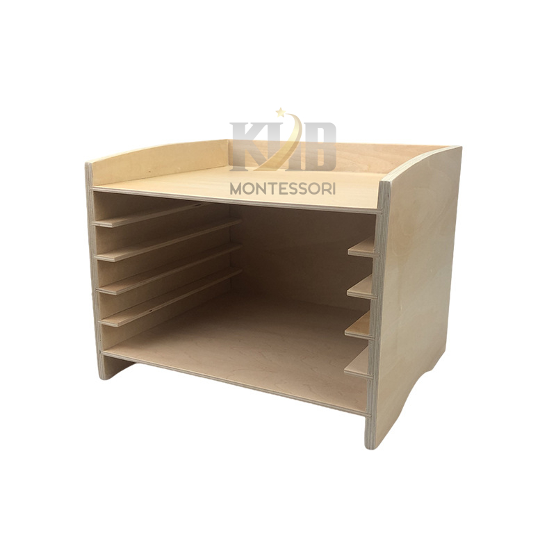 Tủ đựng tranh sinh học 5 tầng ,(Animal puzzle cabinet(only cabinet)) giáo cụ montessori