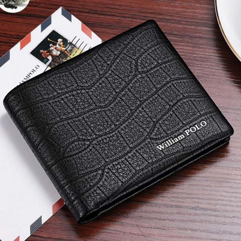 Ví da nam cao cấp Full hộp hàng hiệu WilliamPOLO chất liệu da Bò nguyên tấm - POLO 181393-01