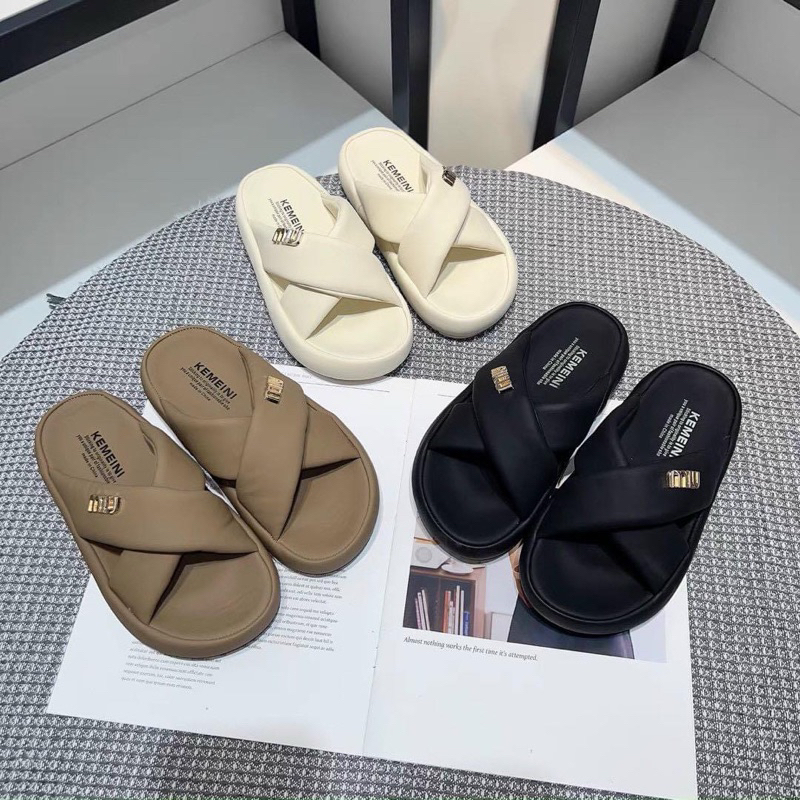 Dép da nư kl qc cao cấp quai chéo