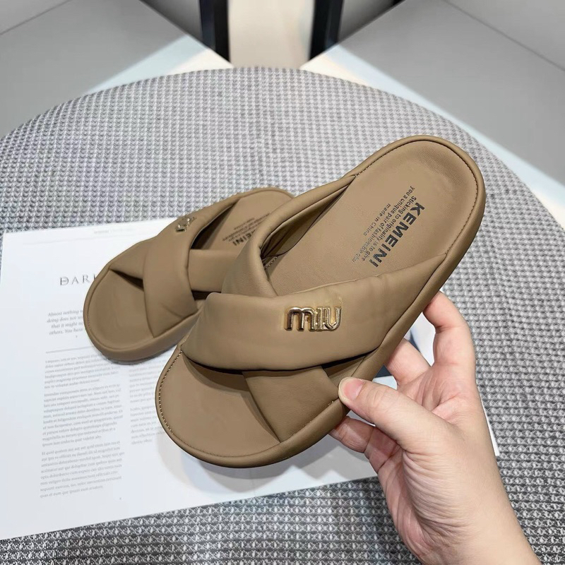 Dép da nư kl qc cao cấp quai chéo