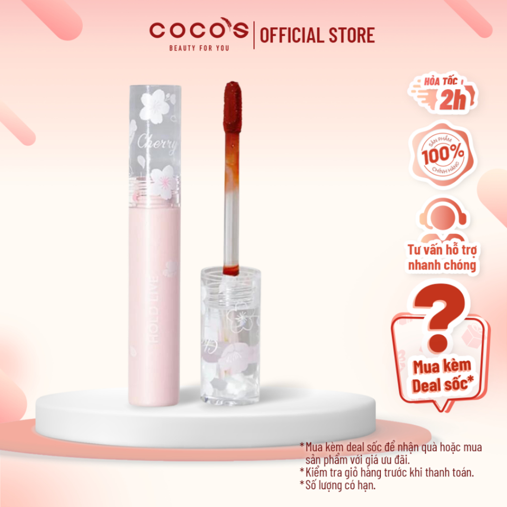 Son Kem Lì Hold Live Hoa Anh Đào Flowers Sakura Velvet Matte Lip Glaze