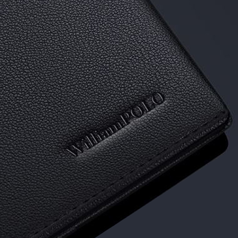 Ví da nam cao cấp Full hộp hàng hiệu WilliamPOLO chất liệu da Bò nguyên tấm - POLO 221568