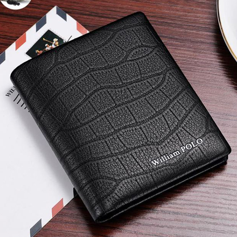 Ví da nam cao cấp Full hộp hàng hiệu WilliamPOLO chất liệu da Bò nguyên tấm - POLO 181393-001