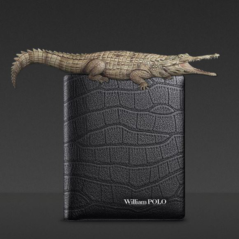 Ví da nam cao cấp Full hộp hàng hiệu WilliamPOLO chất liệu da Bò nguyên tấm - POLO 181393-001