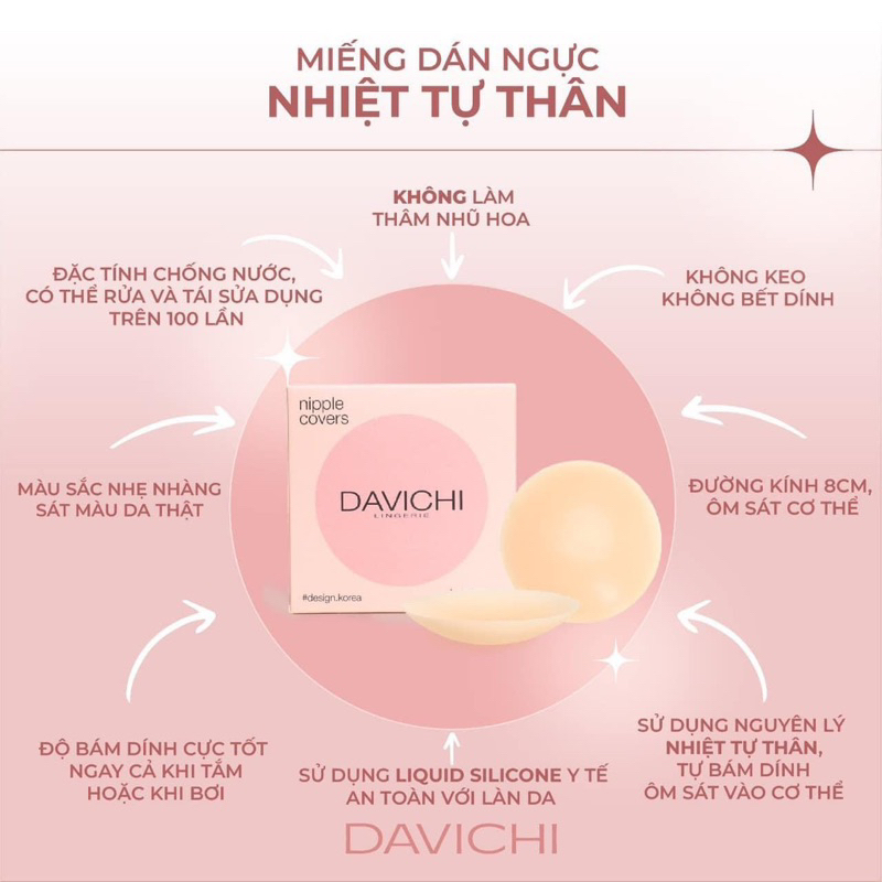 Dán ngực Davichi siêu dính (1 set 2 cặp)