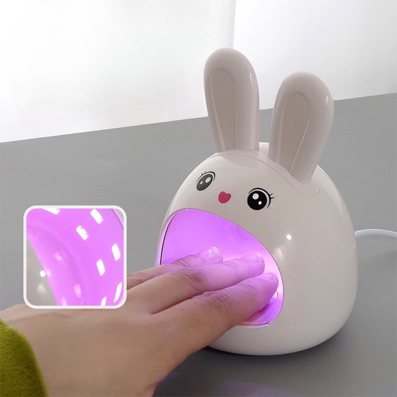 Máy hơ gel mini hình thỏ siêu cute - máy hơ gel mini nhỏ gọn, tiện lợi